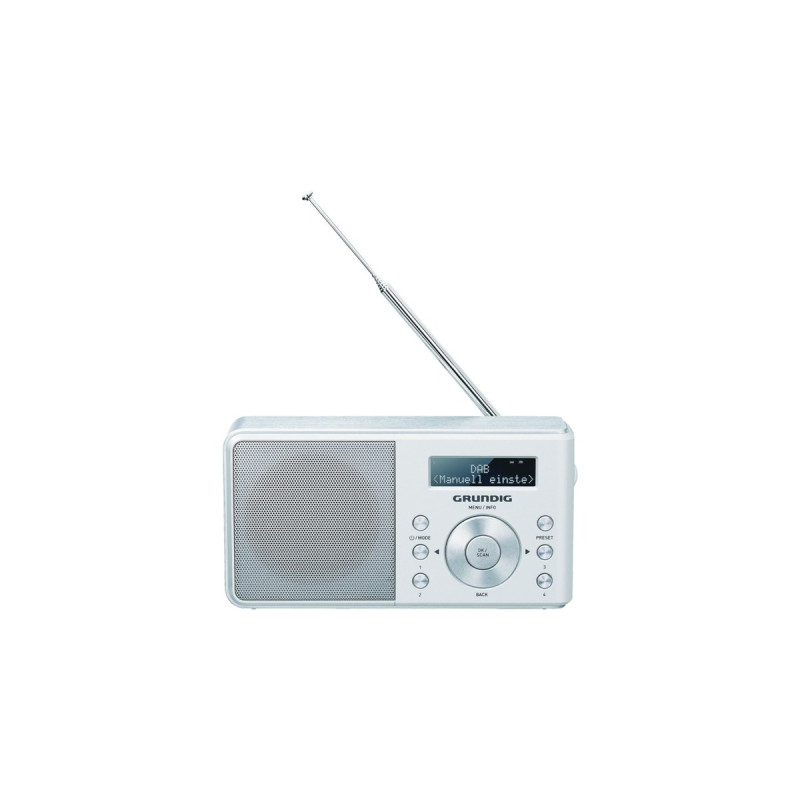 Grundig Music 6000wh, Radiowecker(weiß, FM, DAB+, RDS, Klinke)