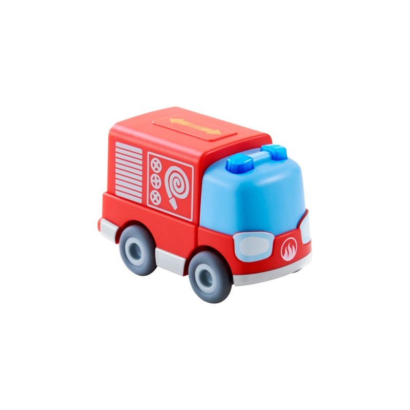 HABA Kugelbahn Kullerbü -Batterie-Feuerwehrauto, Spielfahrzeug