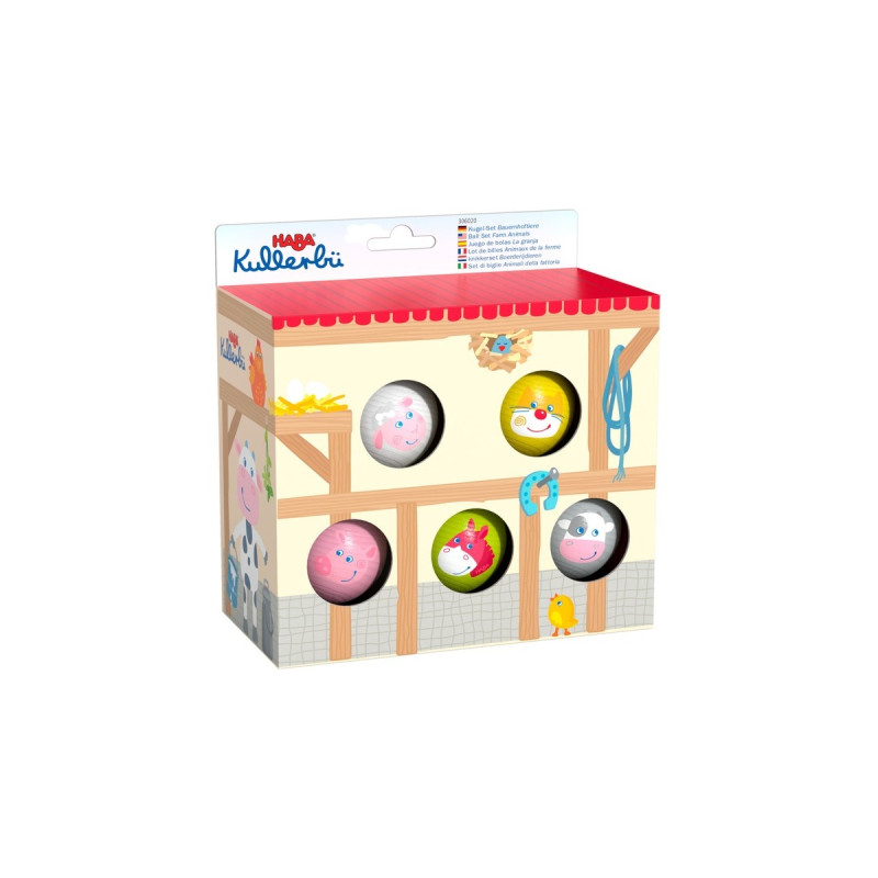 HABA Kullerbü - Kugel-Set Bauernhoftiere, Bahn