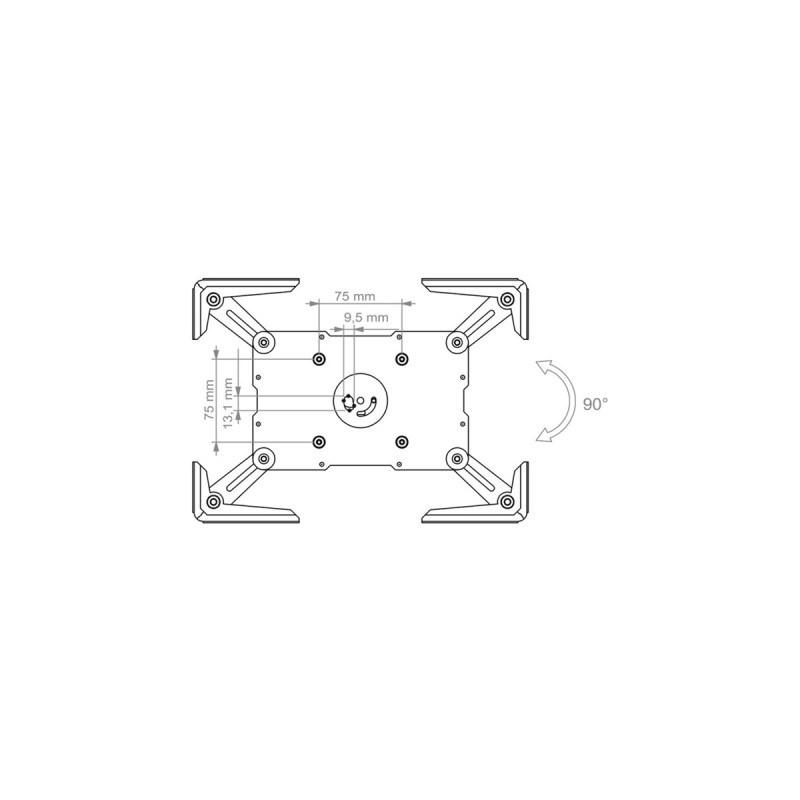 HAGOR HA Flex-Lock Wallmount, Halterung(schwarz)