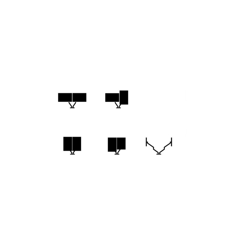 HAGOR HA Gasliftarm Medium Dual, Monitorhalterung(dunkelgrau)