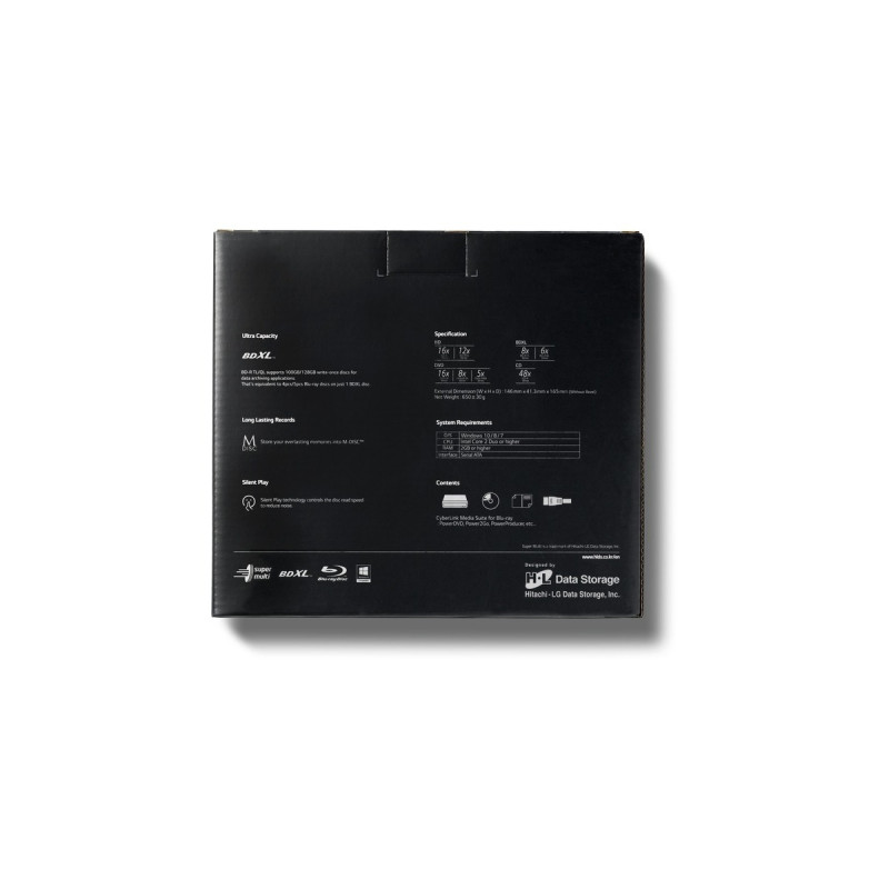 HLDS BH16NS55, Blu-ray-Brenner(schwarz, SATA 6 Gb/s, 5,25