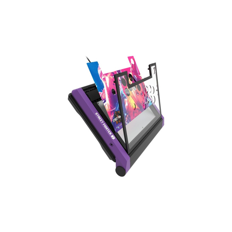 HORI Fighting Stick α (Alpha) Street Fighter 6 Edition, Joystick(schwarz/lila, PlayStation 5, Playstation 4, PC)