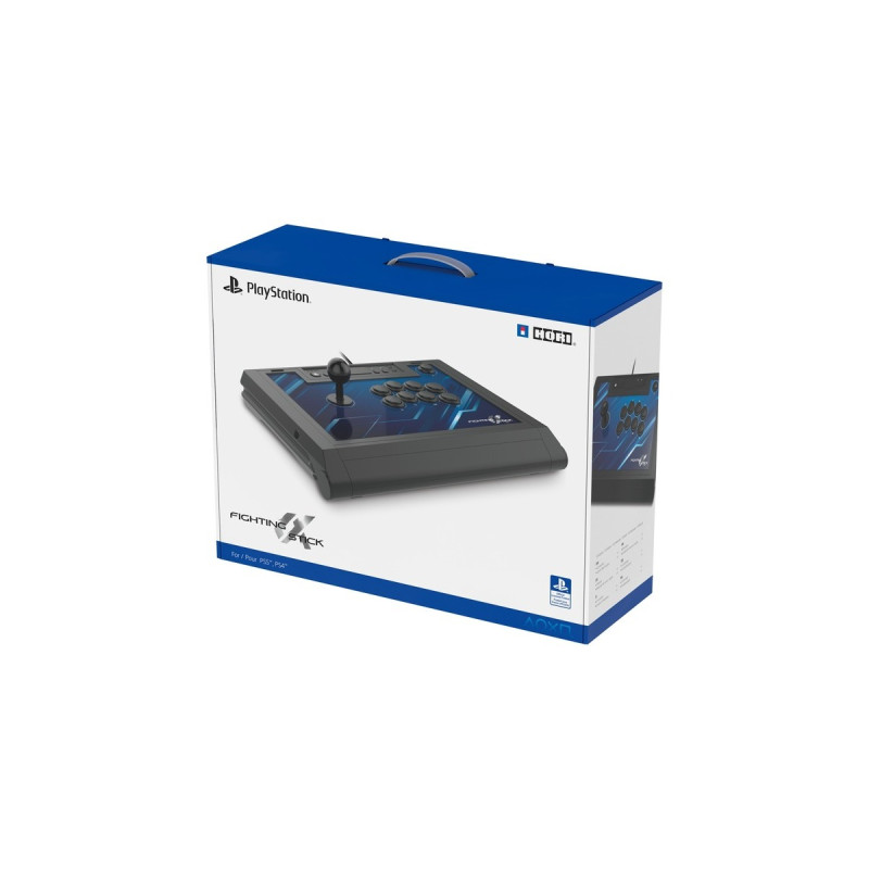 HORI Fighting Stick α (Alpha), Joystick(schwarz/blau, PlayStation 5, Playstation 4, PC)