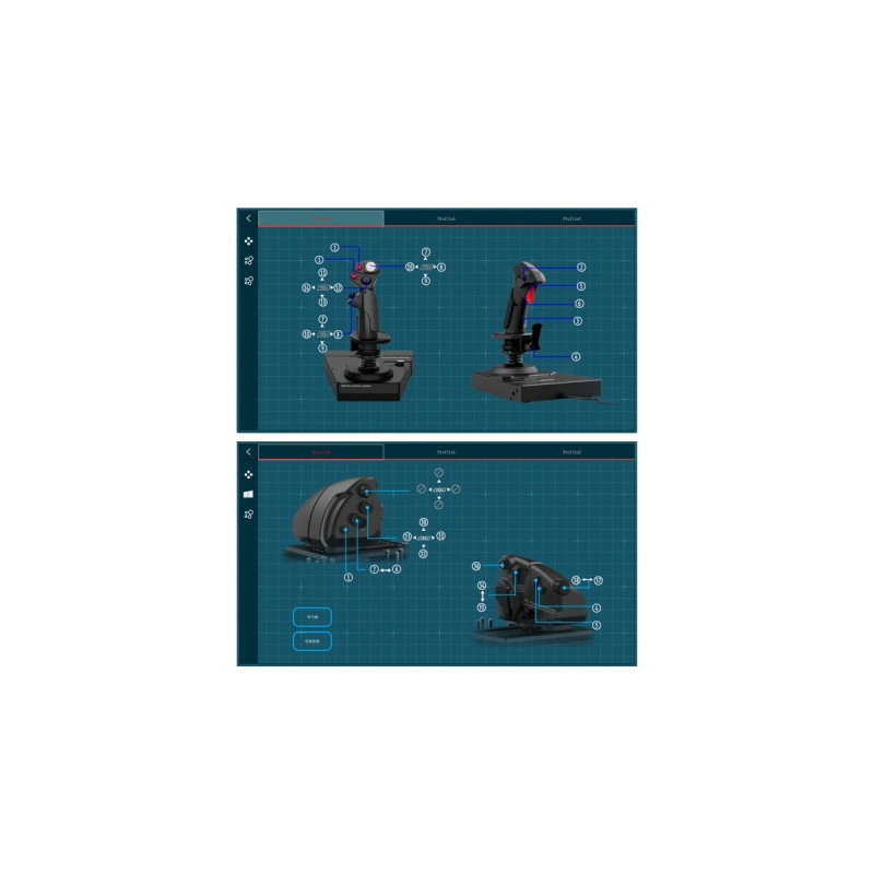 HORI HOTAS Flight Control System & Mount(schwarz, für PC)