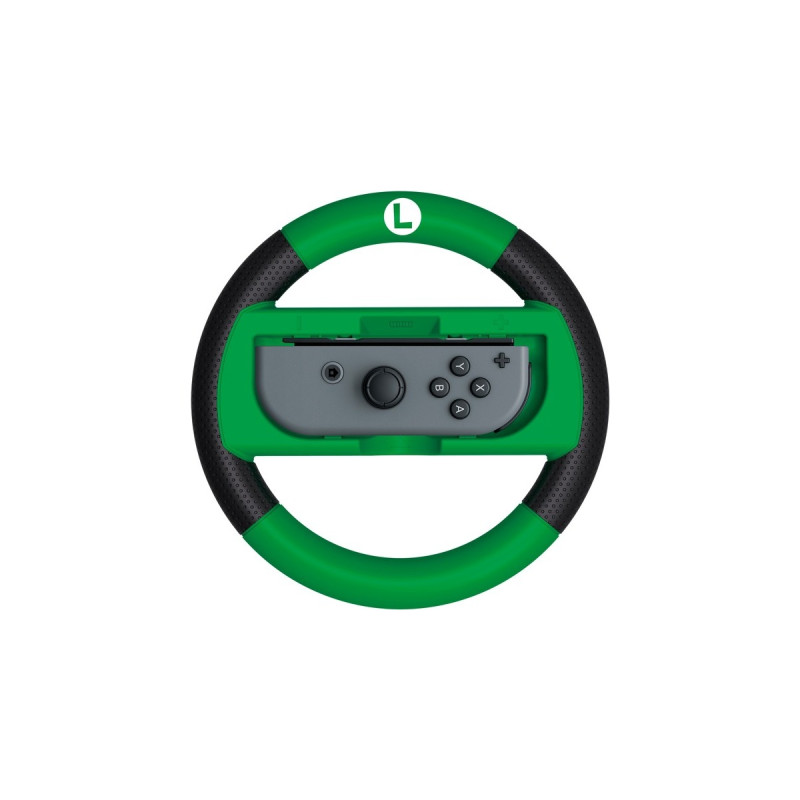 HORI Mario Kart 8 Deluxe Joy-Con Lenkrad Luigi, Halterung(grün/schwarz)