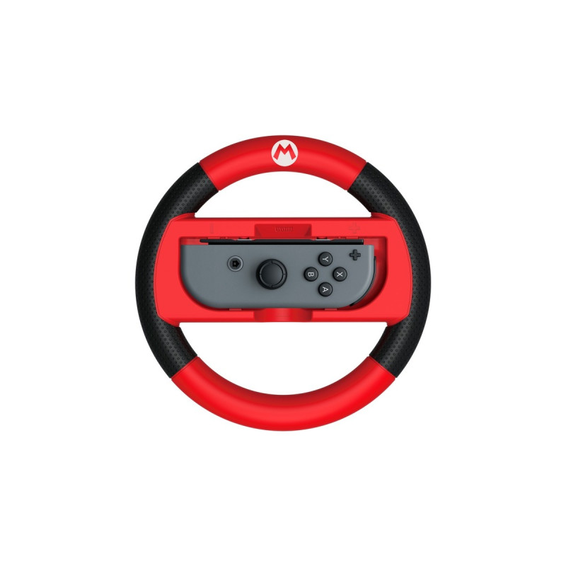 HORI Mario Kart 8 Deluxe Joy-Con Lenkrad Mario, Halterung(rot/schwarz)