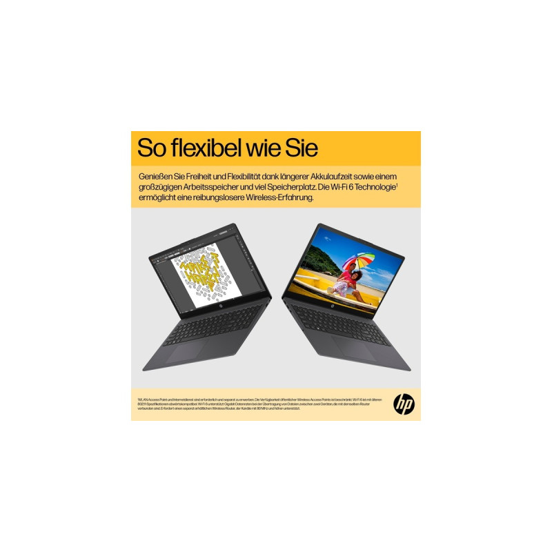 HP 15-fc0133ng, Notebook(schwarz, ohne Betriebssystem, 39.6 cm (15.6 Zoll), 256 GB SSD)