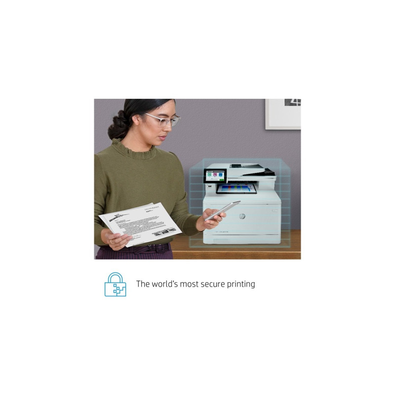 HP Color LaserJet Enterprise M480f MFP, Multifunktionsdrucker(grau/schwarz, USB, LAN, Scan, Kopie, Fax)