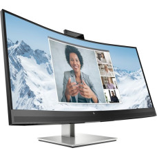 HP E34m G4, LED-Monitor(86 cm (34 Zoll), schwarz/silber, VA, WQHD, USB-C, Webcam)