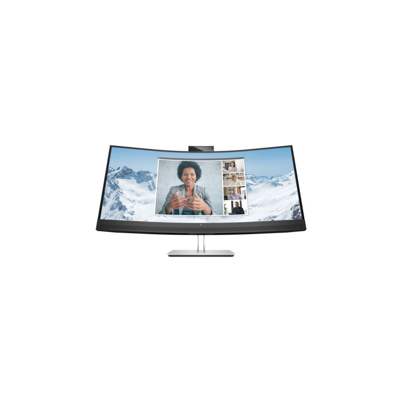 HP E34m G4, LED-Monitor(86 cm (34 Zoll), schwarz/silber, VA, WQHD, USB-C, Webcam)