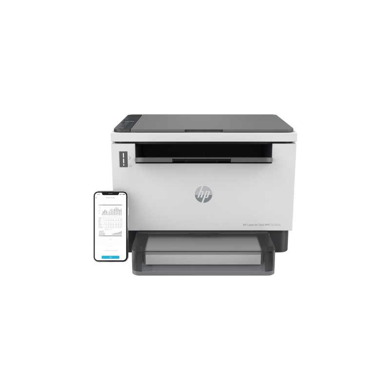 HP LaserJet Tank MFP 2604dw, Multifunktionsdrucker(grau, USB, LAN, WLAN)