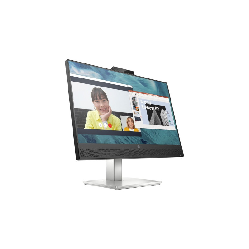 HP M24 Webcam, LED-Monitor(61 cm (24 Zoll), schwarz/silber, FullHD, IPS,AMD Free-Sync, Webcam)