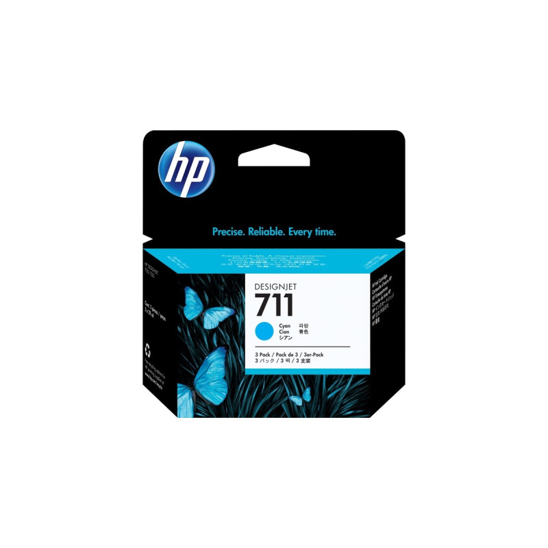 HP Tinte cyan Nr. 711 (CZ134A)(Dreierpack)