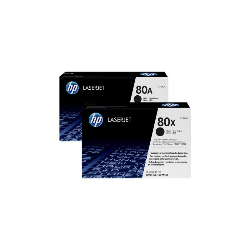 HP Toner schwarz 80X (CF280XD)(Doppelpack)