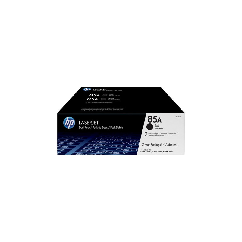 HP Toner schwarz 85A (CE285AD)(schwarz, Doppelpack, Retail)