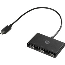 HP USB-C zu USB-A Hub, USB-Hub(schwarz)