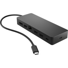 HP Universal USB-C Multiport Hub, Dockingstation(schwarz, USB-A, USB-C, HDMI, DisplayPort, RJ45)