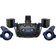 HTC Vive Pro 2 Full Kit, VR-Brille(blau/schwarz, inkl. Controller und Basisstationen 2.0)