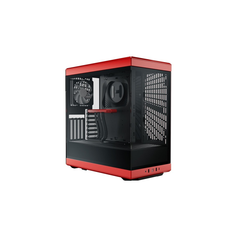 HYTE Y40, Tower-Gehäuse(rot/schwarz, Tempered Glass)