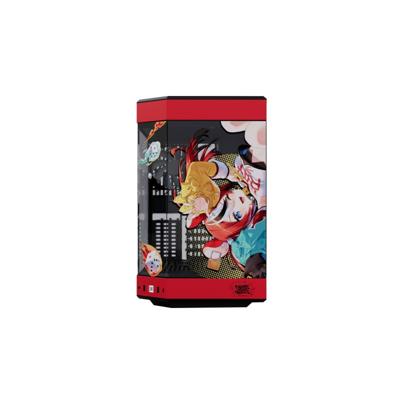 HYTE Y60 HAKOS BAELZ CASE BUNDLE, Tower-Gehäuse(rot/schwarz, Limited Edition, inkl. Mauspad: 800 mm x 380 mm)