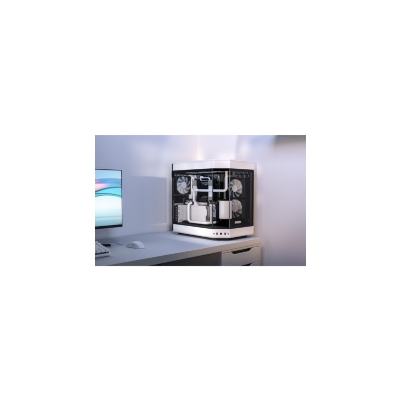 HYTE Y60, Tower-Gehäuse(weiß/schwarz, Tempered Glass)