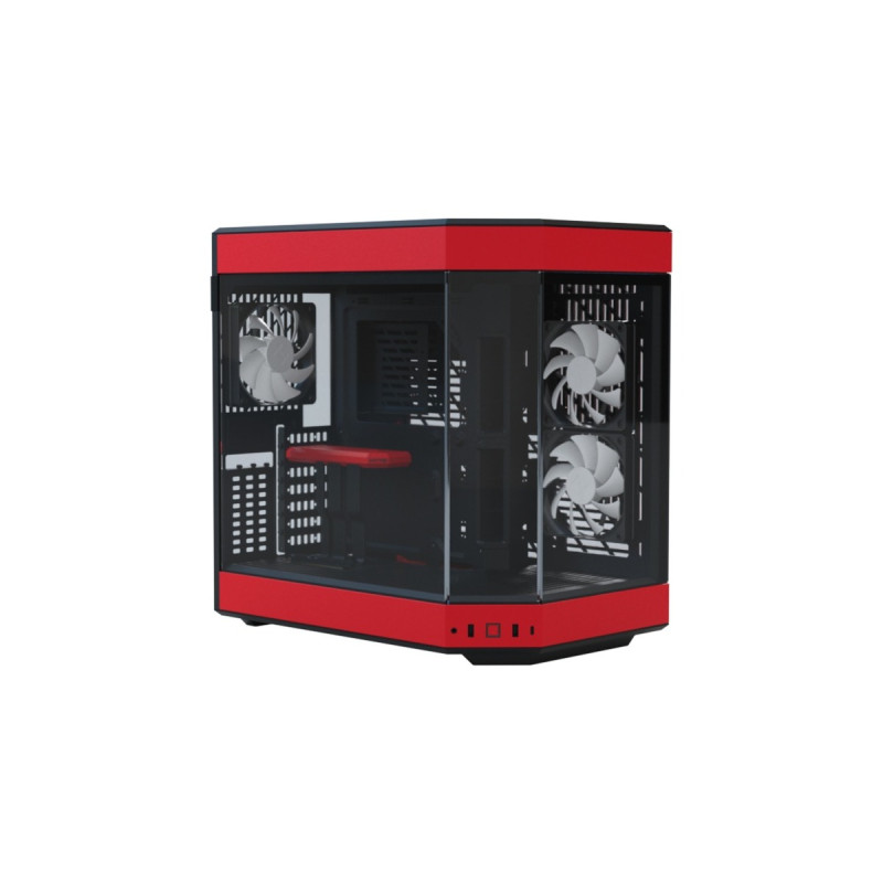 HYTE Y60, Tower-Gehäuse(rot/schwarz, Tempered Glass)