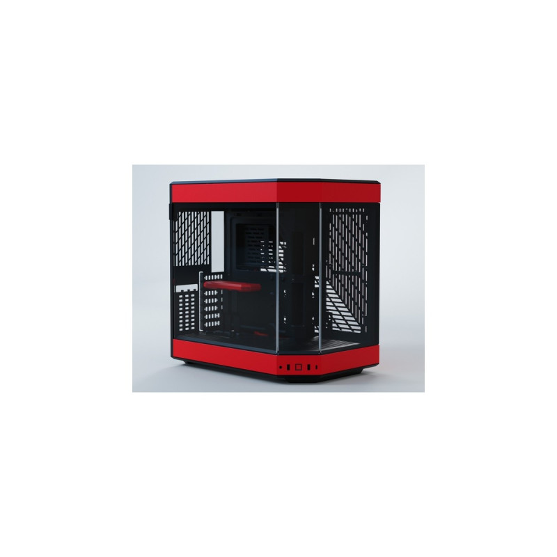 HYTE Y60, Tower-Gehäuse(rot/schwarz, Tempered Glass)