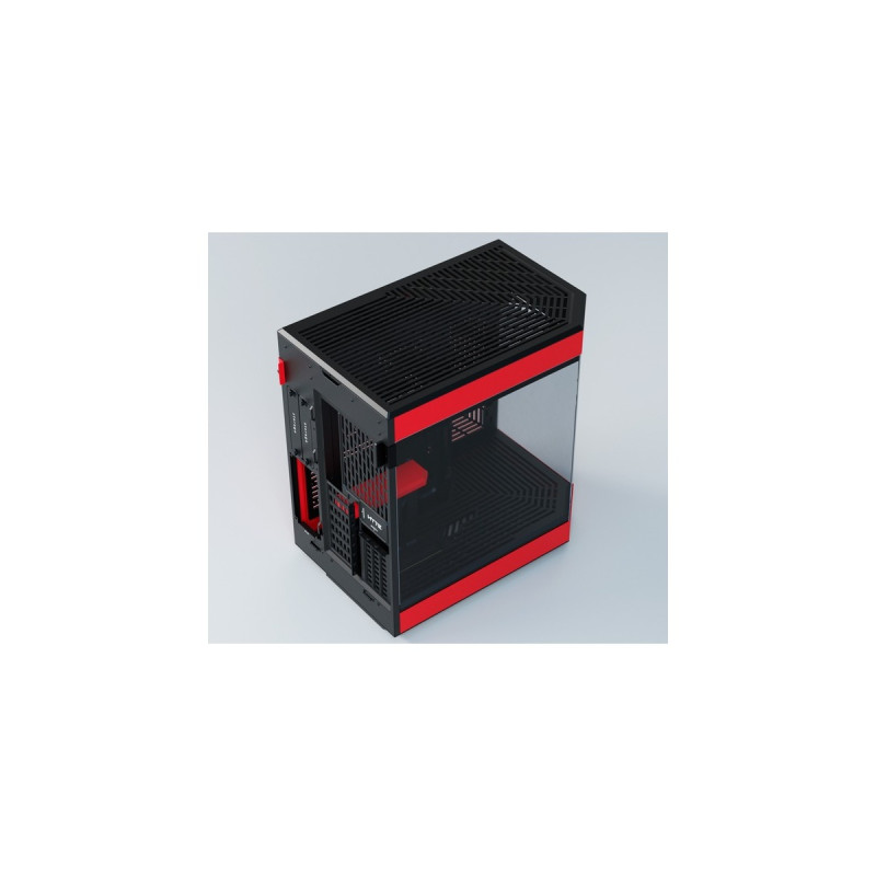 HYTE Y60, Tower-Gehäuse(rot/schwarz, Tempered Glass)