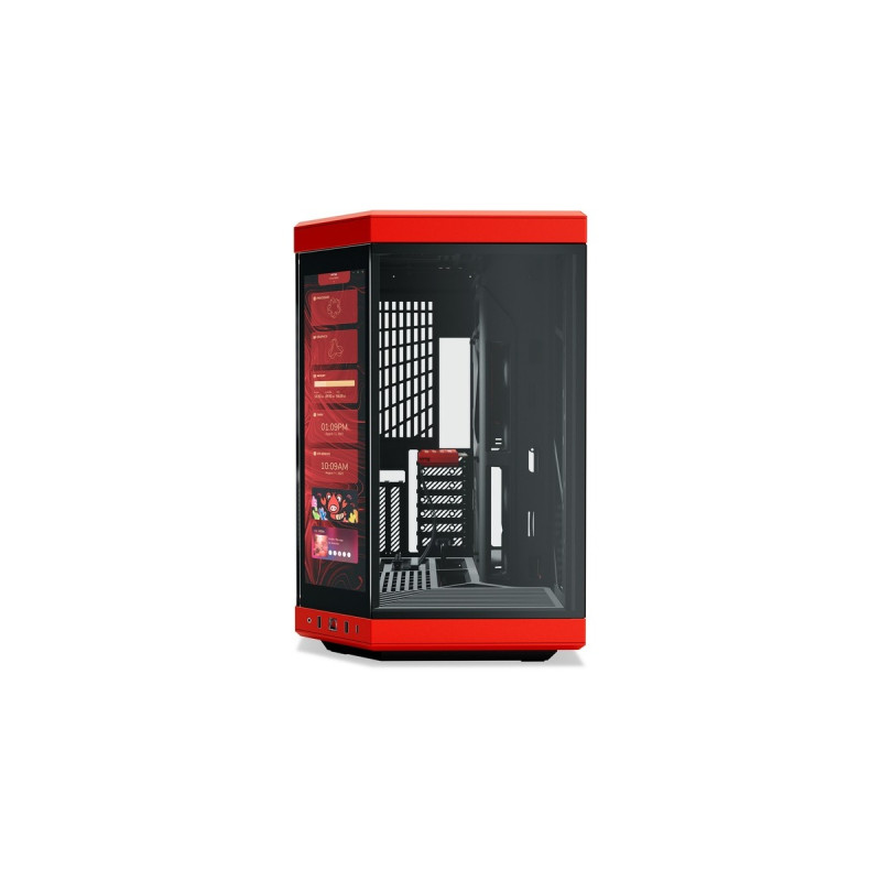 HYTE Y70 Touch, Tower-Gehäuse(rot, Tempered Glass)