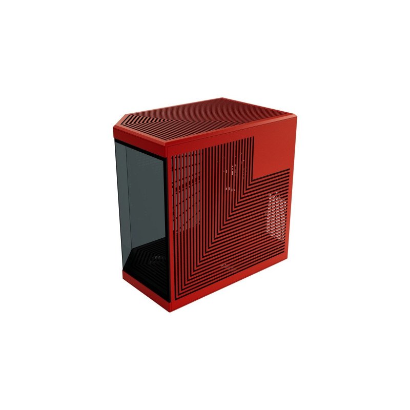 HYTE Y70 , Tower-Gehäuse(rot, Tempered Glass)