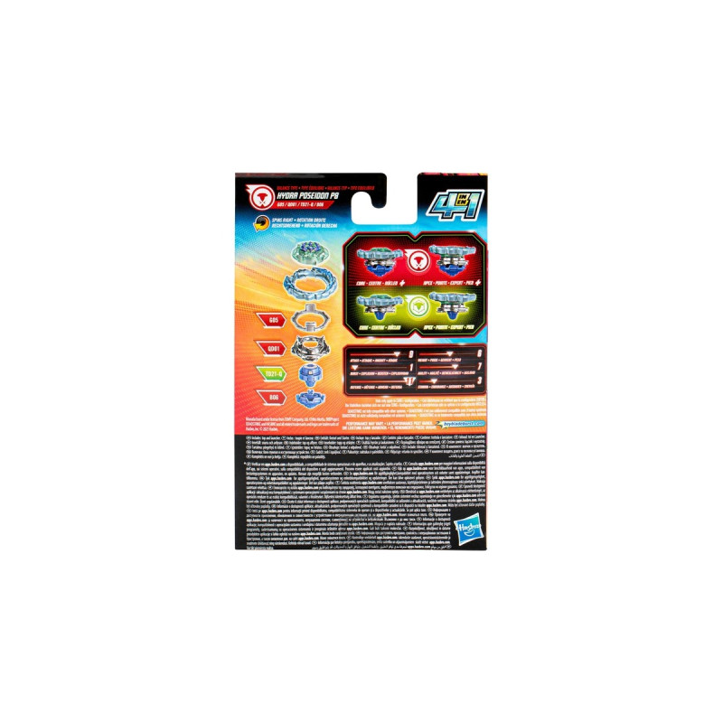 Hasbro Beyblade Burst QuadStrike Hydra Poseidon P8 Starter Pack, Geschicklichkeitsspiel