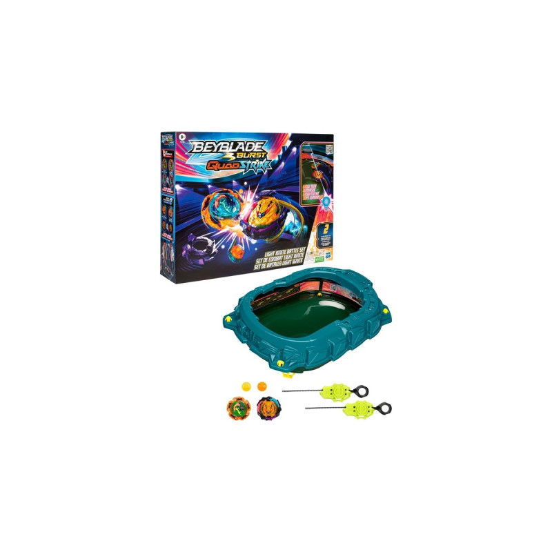 Hasbro Beyblade Burst QuadStrike Light Ignite Battle Set, Geschicklichkeitsspiel