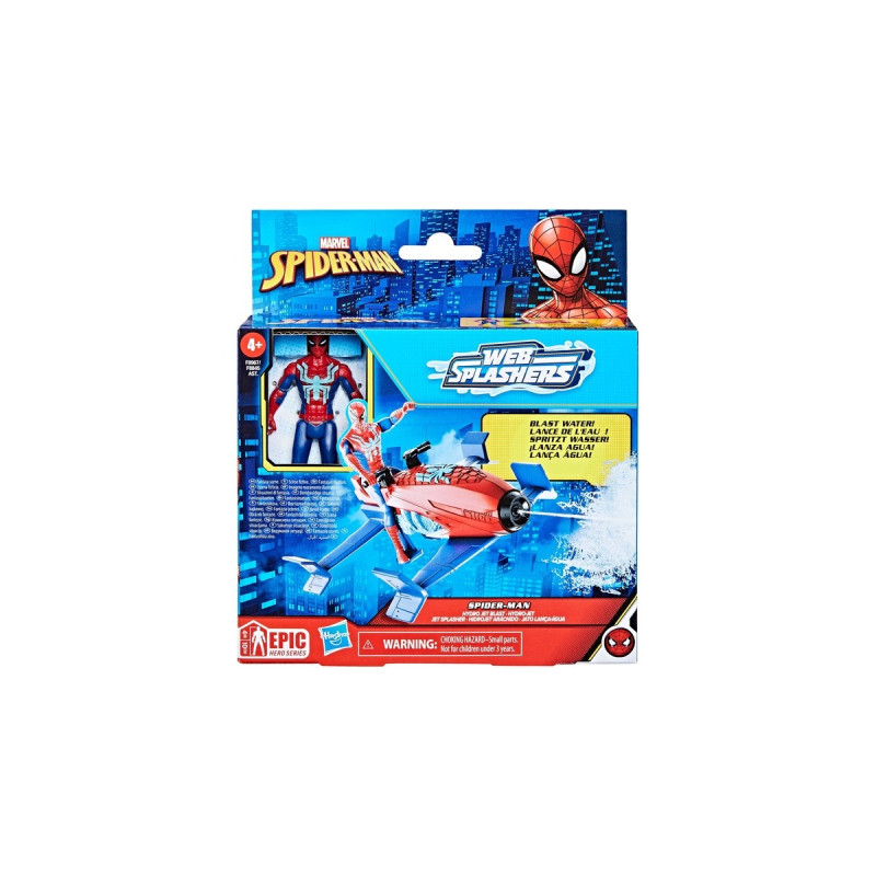 Hasbro Marvel Epic Hero Series Spider-Man Jet Splasher, Spielfigur(rot/blau)