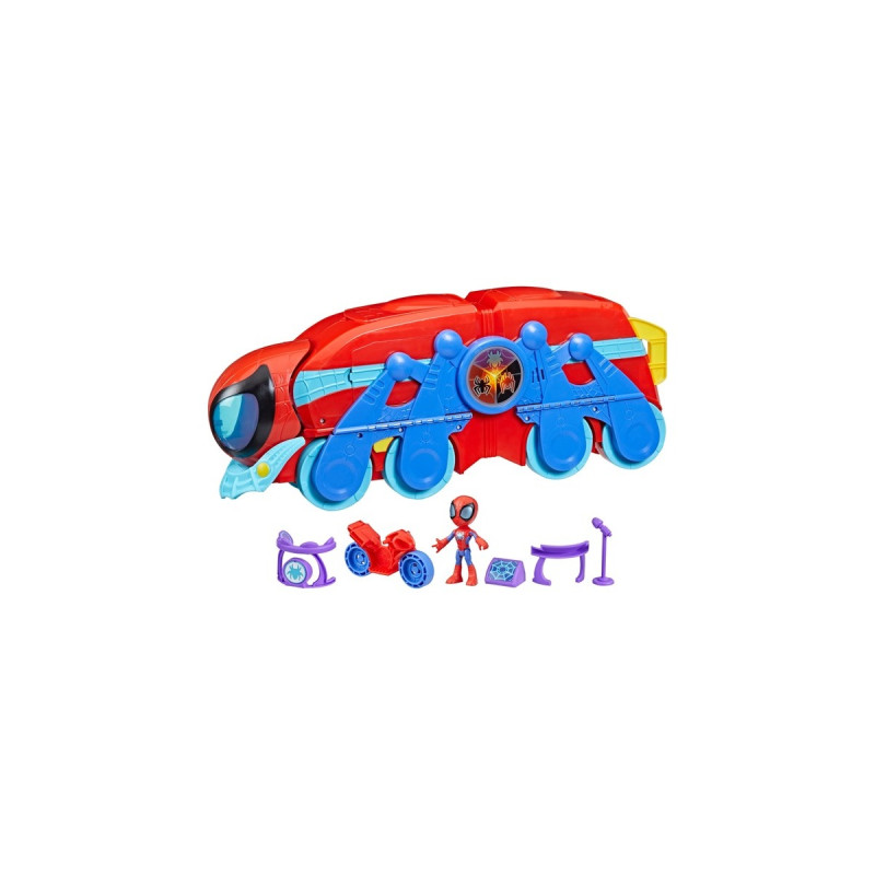 Hasbro Marvel Spidey and His Amazing Friends 2-in-1 Spider Raupe, Spielfahrzeug