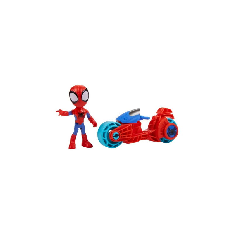 Hasbro Marvel Spidey and His Amazing Friends - Spidey mit Motorrad, Spielfigur