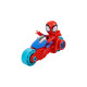 Hasbro Marvel Spidey and His Amazing Friends - Spidey mit Motorrad, Spielfigur