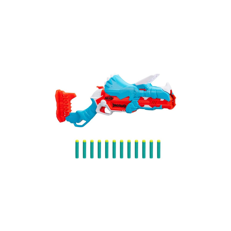 Hasbro Nerf DinoSquad Tricera-Blast, Nerf Gun(hellblau/orange)