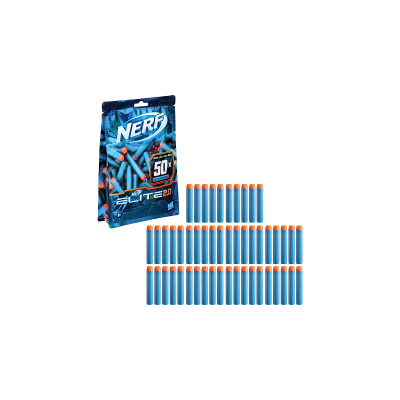 Hasbro Nerf Elite 2.0 50er Dart Nachfüllpack, Nerf Gun(blau/orange)