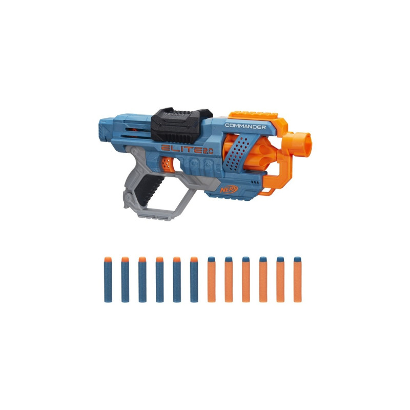 Hasbro Nerf Elite 2.0 Commander RD-6, Nerf Gun(blaugrau/orange)