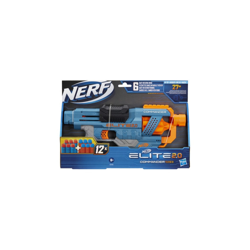 Hasbro Nerf Elite 2.0 Commander RD-6, Nerf Gun(blaugrau/orange)