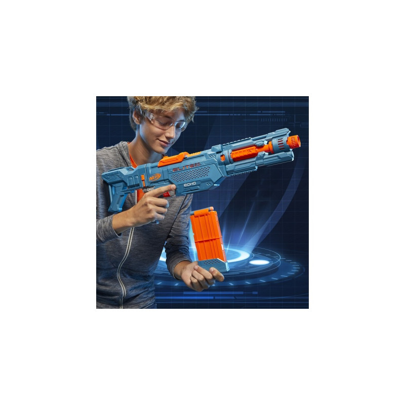 Hasbro Nerf Elite 2.0 Echo CS-10, Nerf Gun(blaugrau/orange)