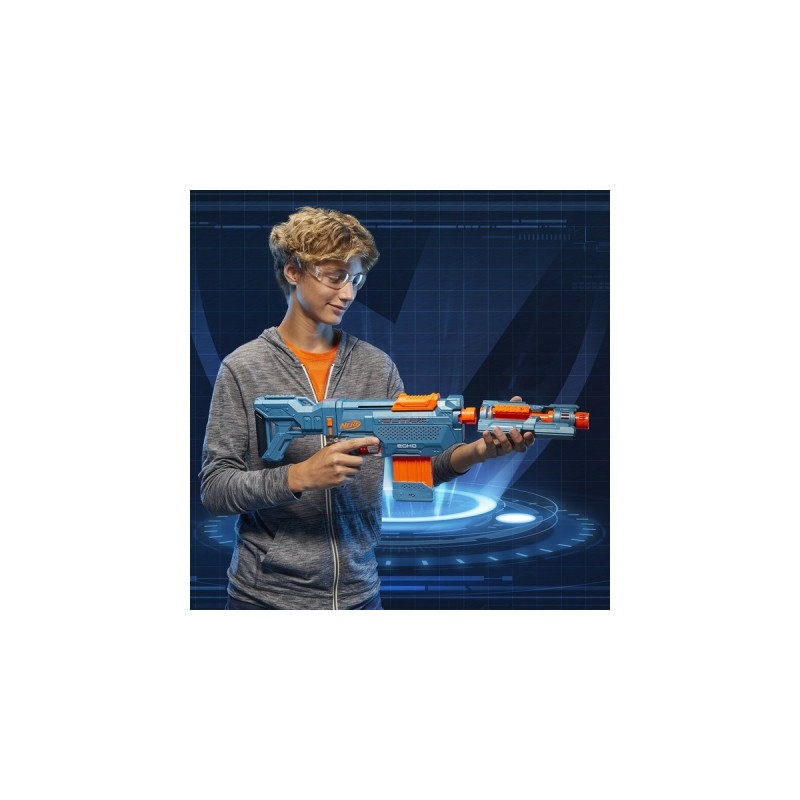 Hasbro Nerf Elite 2.0 Echo CS-10, Nerf Gun(blaugrau/orange)