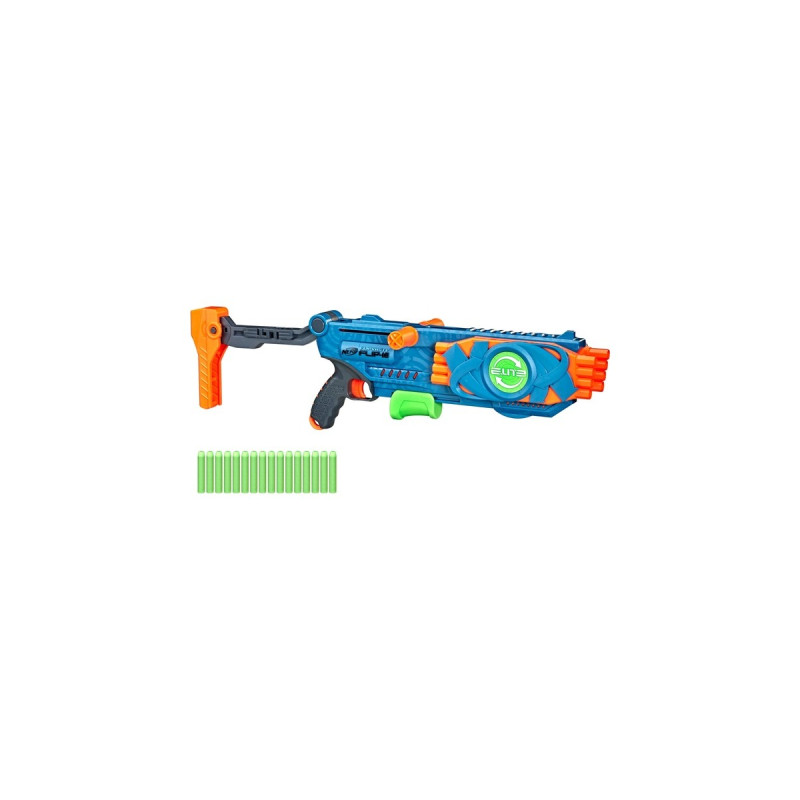 Hasbro Nerf Elite 2.0 Flipshots Flip-16, Nerf Gun(blaugrau/orange)