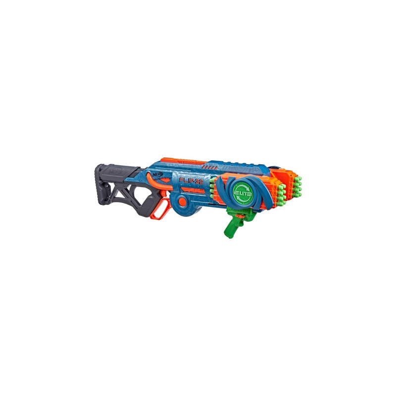 Hasbro Nerf Elite 2.0 Flipshots Flip-32, Nerf Gun(blaugrau/orange, Outlet)