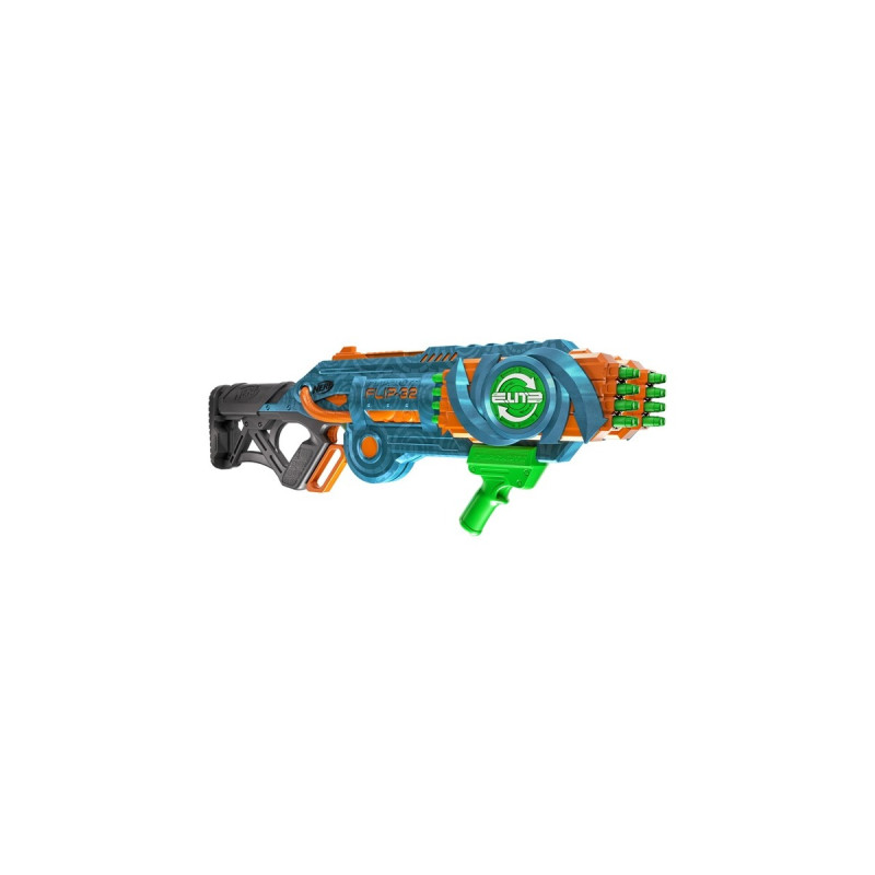 Hasbro Nerf Elite 2.0 Flipshots Flip-32, Nerf Gun(blaugrau/orange, Outlet)