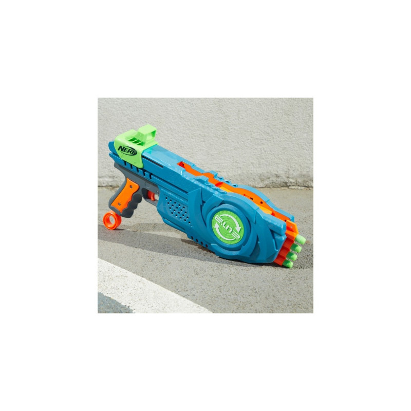 Hasbro Nerf Elite 2.0 Flipshots Flip-8, Nerf Gun(blaugrau/orange)