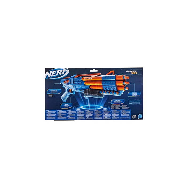 Hasbro Nerf Elite 2.0 Ranger PD-5, Nerf Gun(blaugrau/orange)