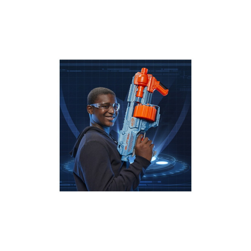 Hasbro Nerf Elite 2.0 Shockwave RD-15, Nerf Gun(blaugrau/orange)