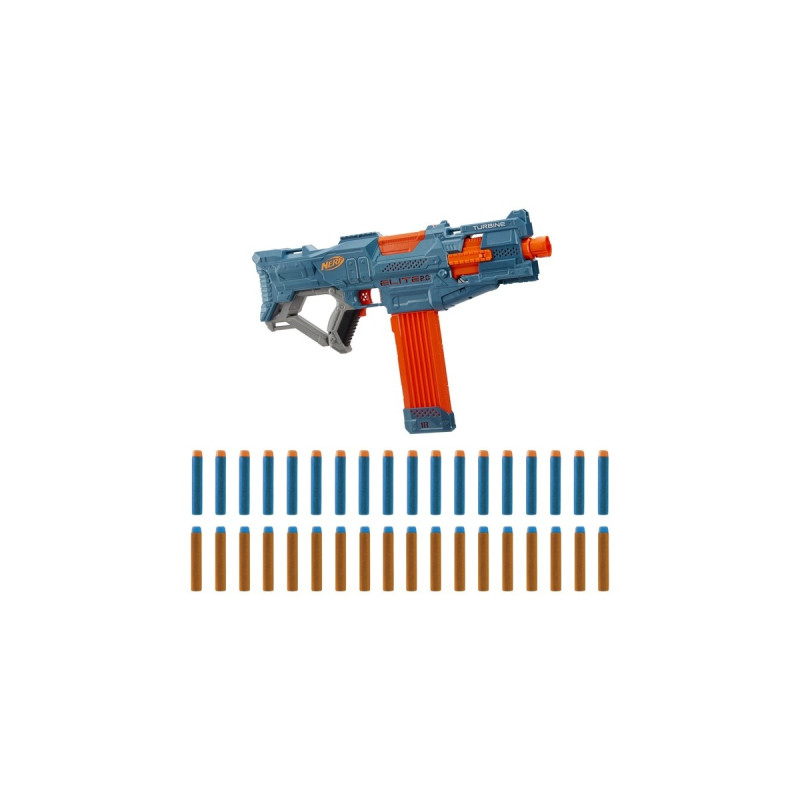 Hasbro Nerf Elite 2.0 Turbine CS-18, Nerf Gun(blaugrau/orange)